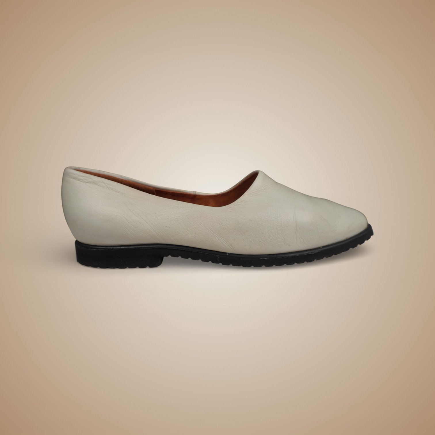 Bally white loafer after vintage restoration by Fixano Los Angeles