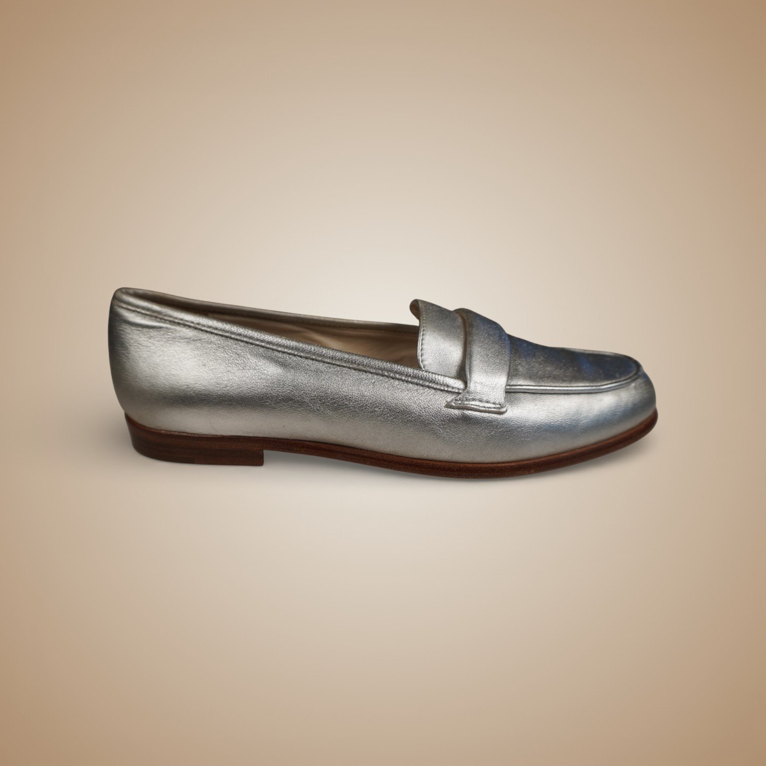 Lanvin loafer after silver restoration and re-dye by Fixano Los Angeles